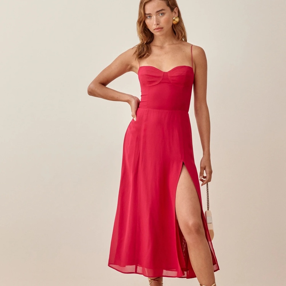 REFORMATION JULIETTE DRESS | rhubarb